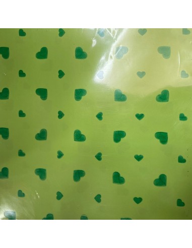 PAPEL ALFAJOR PERLECENTE VERDE CON DISEÑO