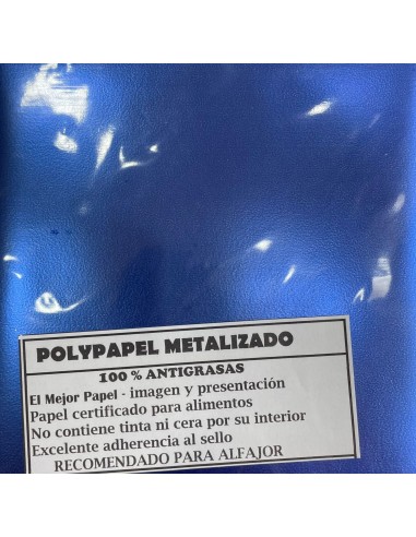 PAPEL ALFAJOR METALIZADO AZUL