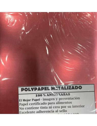 PAPEL ALFAJOR METALIZADO ROJO