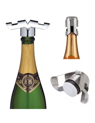TAPON CHAMPAGNE PLATEADO