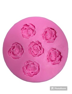 MOLDE DE SILICONA PARA FONDANT ROSA
