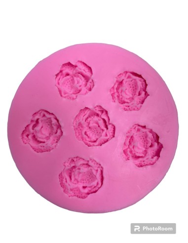 MOLDE DE SILICONA PARA FONDANT ROSA