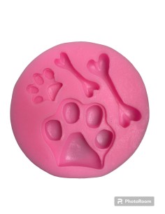 MOLDE DE SILICONA PATITA DE PERRO