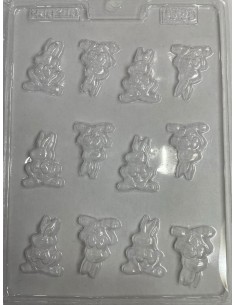 MOLDE DE CONEJITOS PARA CHOCOLATE