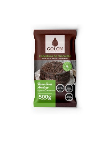 COBERTURA DE COCOLATE SEMI BITTER GOLON DE 500GR