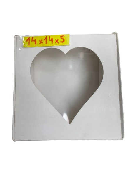 CAJA BLANCA DE CORAZON 14X14X5