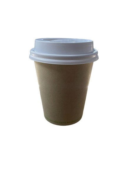 VASO POLIPAPEL CON TAPA DE 10 UNIDADES