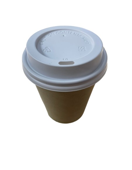 VASO POLIPAPEL CON TAPA DE 10 UNIDADES