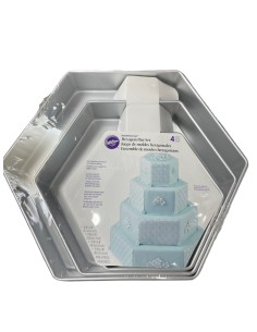 JUEGO DE MOLDE HEXAGONAL DE 4 PIEZAS