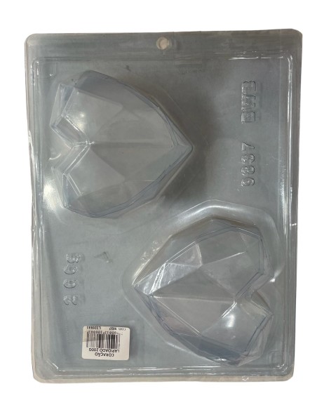 MOLDE BWB 3D PARA CHOCOLATE 2 CORAZONES 3D