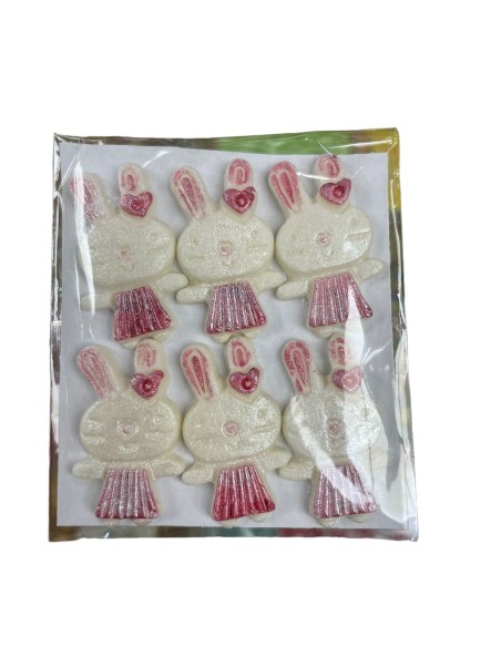 DECORACION PASTILLAJE EN AZUCAR DE CONEJITOS