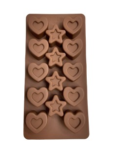 MOLDE DE SILICONA CON DISEÑO DE CORAZON
