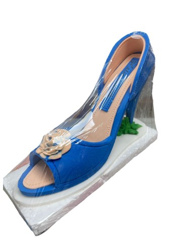 ZAPATO TACO MUJER AZUL