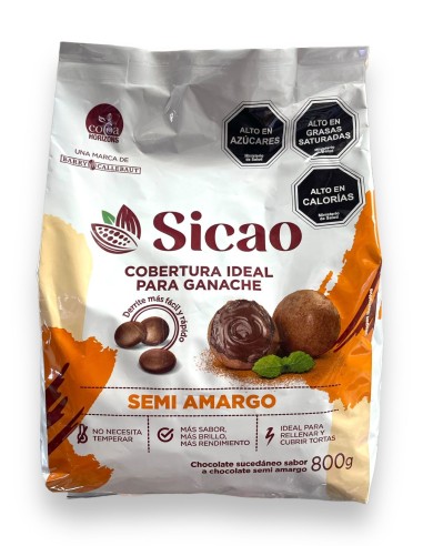 COBERTURA SICAO SEMI AMARGO DE 800GR