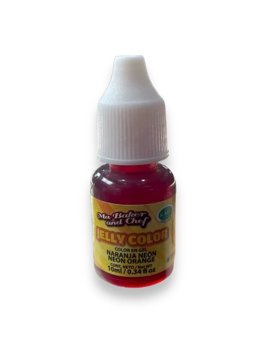 COLORANTE JELLY COLOR NARANJA NEON DE 10 ML