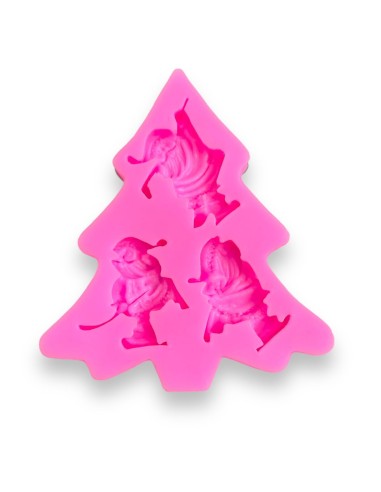 MOLDE DE SILICONA CON DISEÑO DE NAVIDAD