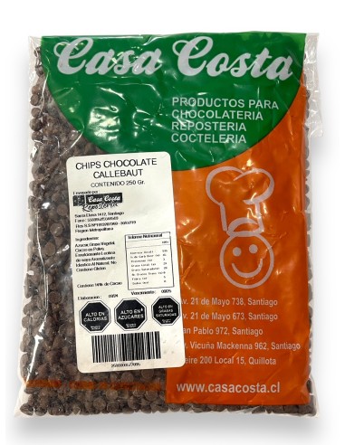 CHIPS DE CHOCOLATE CASA COSTA DE 250GR