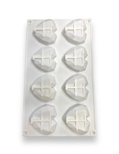 MOLDE DE SILICONA DE CORAZON 3D