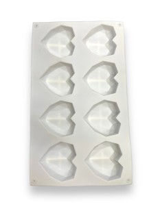 MOLDE DE SILICONA DE CORAZON 3D 2