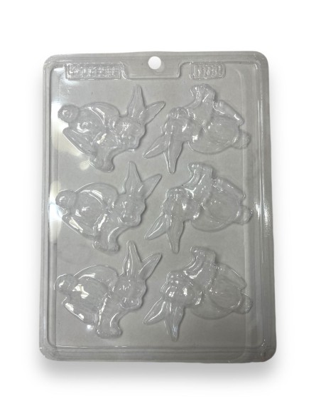 MOLDE PLASTICO 6 CONEJOS