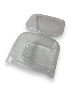 ENVASE PLASTICO RECTANGULAR CON TAPA