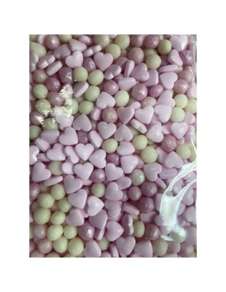 DECORACION CORAZON Y PERLAS