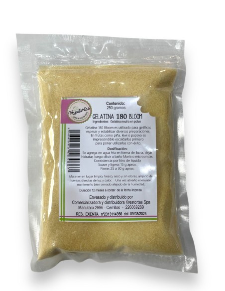 GELATINA SIN SABOR DE 250 GR KREATORTA