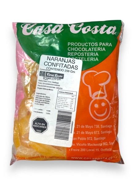Naranjas confitadas 250gr