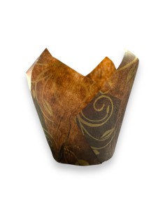 TULIPAS CAFE CON DISEÑO DORADO