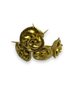 DECORACION 2 FLORES DORADAS