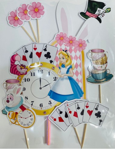 TOPPER DE ALICIA EN EL PAIS DE LAS MARAVILLAS