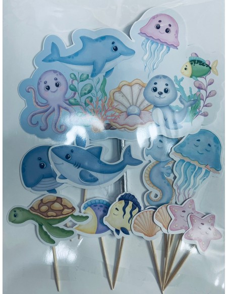 TOPPER DE CRIATURAS MARINAS