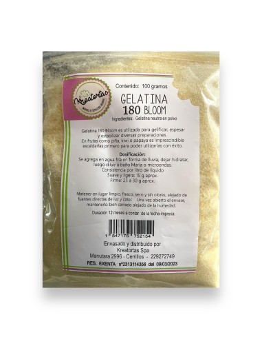 GELATINA EN POLVO DE 100GR KREATORTAS