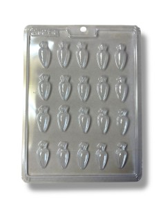 MOLDE PLASTICO DE MINI ZANAHORIAS
