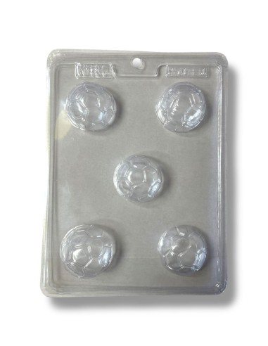 MOLDE PLASTICO DE 5 PELOTAS DE FUTBOL