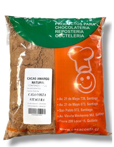 CACAO AMARGO NATURAL DE 1 KG