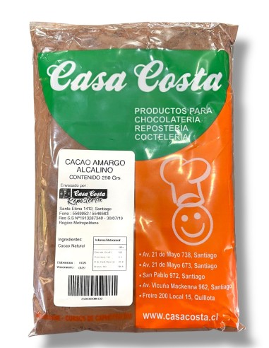 CACAO AMARGO ALCALINO DE 250 GR