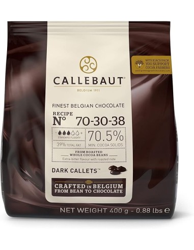 CHOCOLATE CALLEBAUT 70.5% CACAO DE 400GR