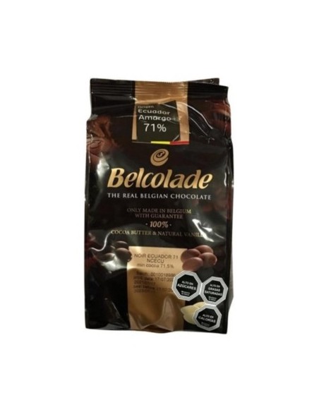 CHOCOLATE PURATOS  BELCOLADE ORIGEN ECUADOR 71% CACAO