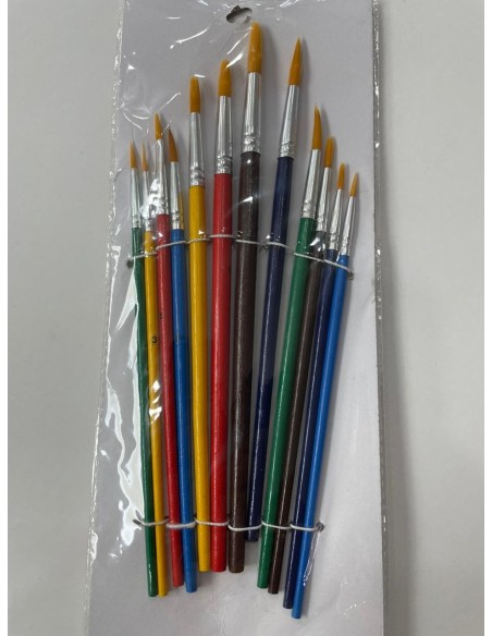 SET DE PINCELES DE 12 UNIDADES