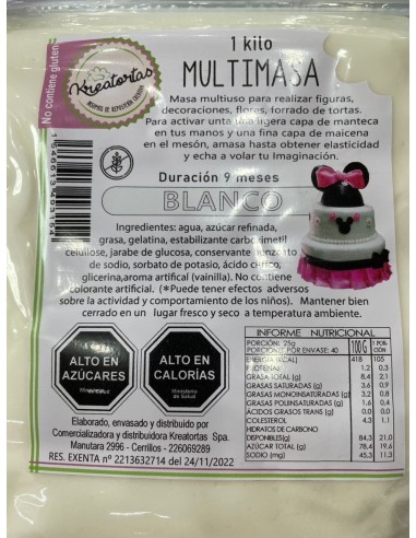 MULTIMASA KREATORTA BLANCA DE 1 KG