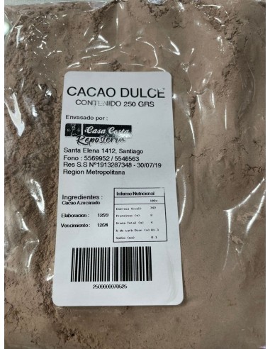 CACAO DULCE DE 250GR