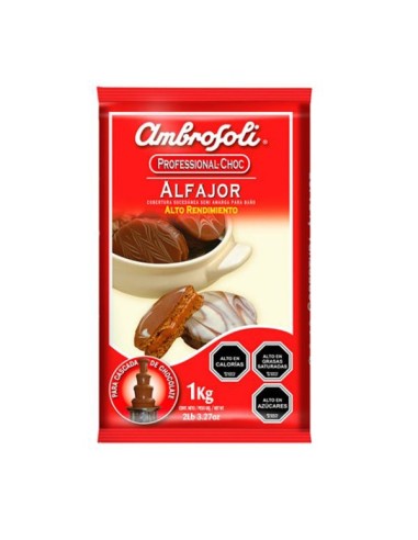 Cobertura Alfajor Ambrosoli En Barra Alto Rendimiento 1 Kg