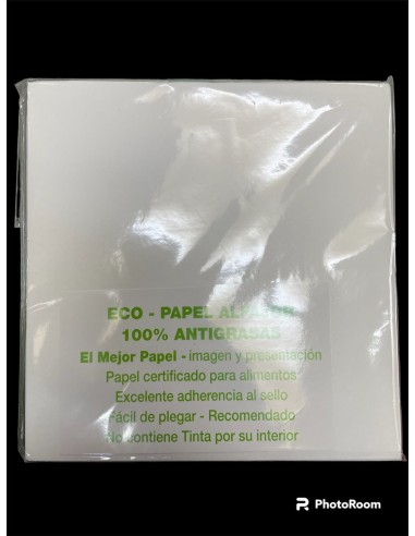 PAPEL ALFAJOR BLANCO CERECINADO DE 100 UNIDADES